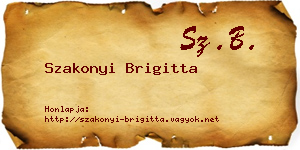 Szakonyi Brigitta névjegykártya