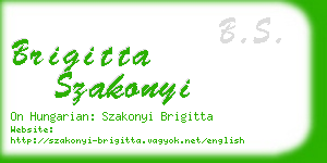 brigitta szakonyi business card